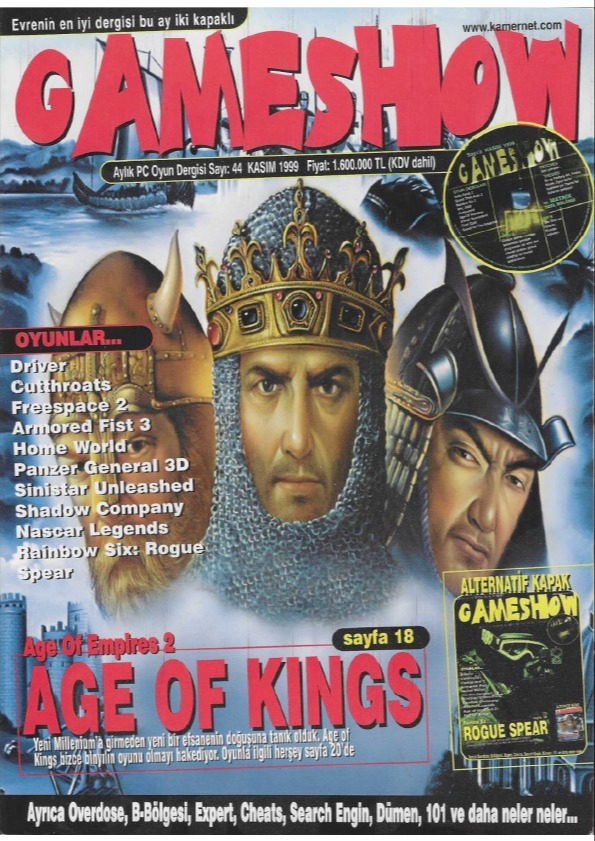Gameshow Dergisi 44. Sayı (Kasım 1999)