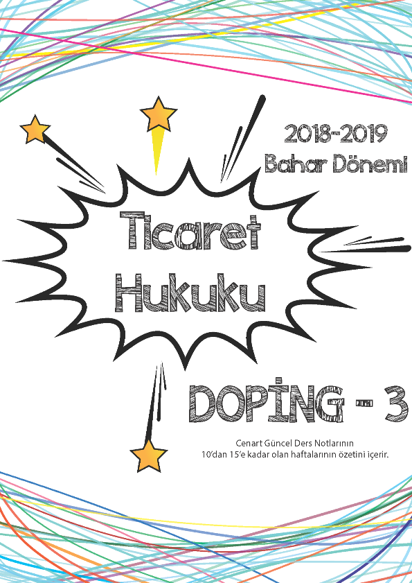 Ticaret Hukuku 2018-2019 Bahar Dönemi – Doping Serisi-3