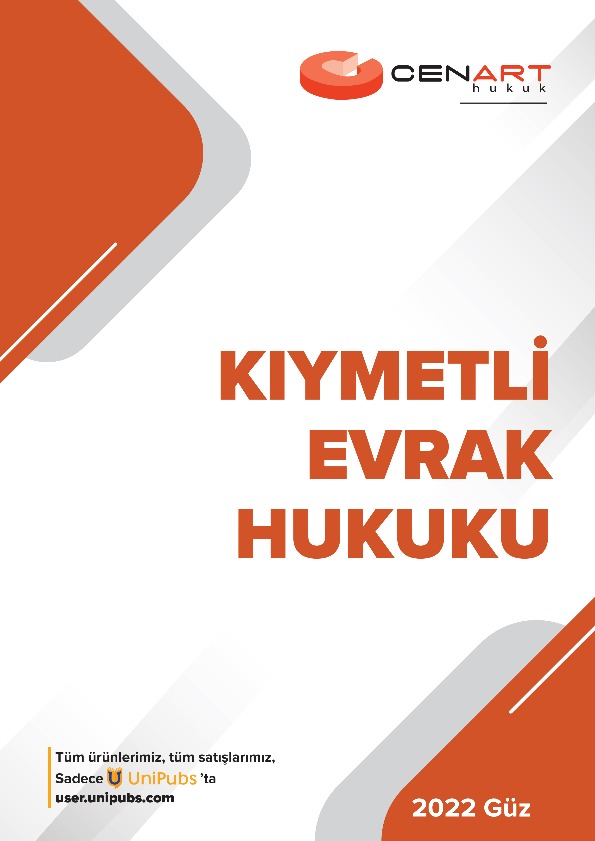 Kıymetli Evrak Hukuku Tüm Notlar 2022 Güz Dönemi